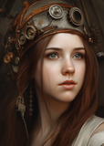 Notizbuch DIN A6 - liniert - Steampunk Girl 04 (M06)