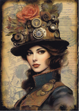 Postkarte DIN A6 - Steampunk Girl 18 (M09)
