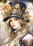 Postkarte DIN A6 - Steampunk Girl 09 (M10)