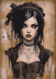 Postkarte DIN A6 - Gothic Girl 01 (M15)