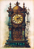 Postkarte DIN A6 - Standuhr 01 (M22)