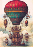 Postkarte DIN A6 - Steampunk Ballon 01 (M23)