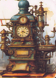 Postkarte DIN A6 - Steampunk Computer 01 (M25)