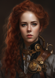 Postkarte DIN A6 - Steampunk Girl 02 (M03)