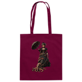 Steampunk-Lady mit Oktopus - Baumwolltasche