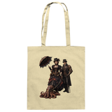 Steampunk-Paar mit Oktopus - Baumwolltasche