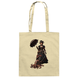 Steampunk-Lady mit Oktopus - Baumwolltasche