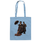 Steampunk-Paar mit Oktopus - Baumwolltasche