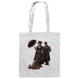 Steampunk-Paar mit Oktopus - Baumwolltasche