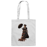 Steampunk-Lady mit Oktopus - Baumwolltasche