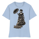 Steampunk-Lady mit Oktopus (sw) - Fitted Ladies Organic Shirt