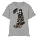 Steampunk-Lady mit Oktopus (sw) - Fitted Ladies Organic Shirt