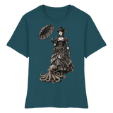 Steampunk-Lady mit Oktopus (sw) - Fitted Ladies Organic Shirt