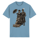 Steampunk-Paar mit Oktopus (sw) - Heavy Cotton T-Shirt
