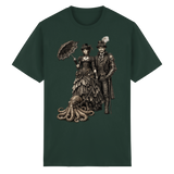 Steampunk-Paar mit Oktopus (sw) - Heavy Cotton T-Shirt