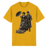 Steampunk-Paar mit Oktopus (sw) - Heavy Cotton T-Shirt