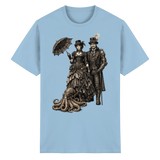 Steampunk-Paar mit Oktopus (sw) - Heavy Cotton T-Shirt