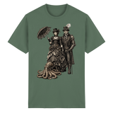 Steampunk-Paar mit Oktopus (sw) - Heavy Cotton T-Shirt