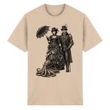 Steampunk-Paar mit Oktopus (sw) - Heavy Cotton T-Shirt