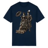 Steampunk-Paar mit Oktopus (sw) - Heavy Cotton T-Shirt