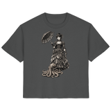 Steampunk-Lady mit Oktopus (sw) - Ladies Organic Shirt