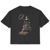 Steampunk-Lady mit Oktopus (sw) - Ladies Organic Shirt