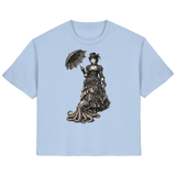 Steampunk-Lady mit Oktopus (sw) - Ladies Organic Shirt