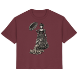 Steampunk-Lady mit Oktopus (sw) - Ladies Organic Shirt