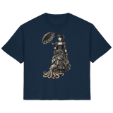 Steampunk-Lady mit Oktopus (sw) - Ladies Organic Shirt