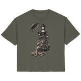 Steampunk-Lady mit Oktopus (sw) - Ladies Organic Shirt