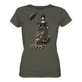 Steampunk-Lady mit Oktopus (sw) - Ladies Organic Shirt