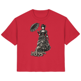Steampunk-Lady mit Oktopus (sw) - Ladies Organic Shirt