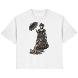 Steampunk-Lady mit Oktopus (sw) - Ladies Organic Shirt