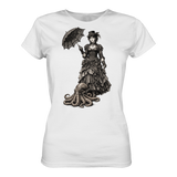 Steampunk-Lady mit Oktopus (sw) - Ladies Organic Shirt