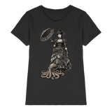 Steampunk-Lady mit Oktopus (sw) - Ladies Premium Shirt