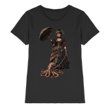 Steampunk-Lady mit Oktopus - Ladies Premium Shirt