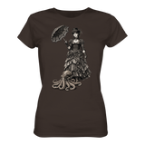 Steampunk-Lady mit Oktopus (sw) - Ladies Premium Shirt