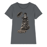 Steampunk-Lady mit Oktopus (sw) - Ladies Premium Shirt