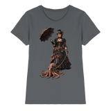 Steampunk-Lady mit Oktopus - Ladies Premium Shirt