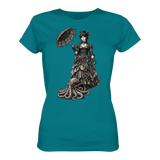 Steampunk-Lady mit Oktopus (sw) - Ladies Premium Shirt