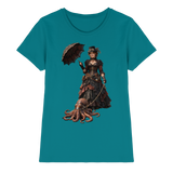 Steampunk-Lady mit Oktopus - Ladies Premium Shirt