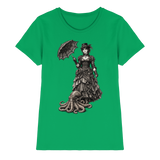 Steampunk-Lady mit Oktopus (sw) - Ladies Premium Shirt