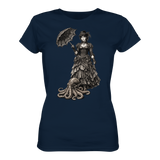 Steampunk-Lady mit Oktopus (sw) - Ladies Premium Shirt
