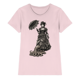 Steampunk-Lady mit Oktopus (sw) - Ladies Premium Shirt