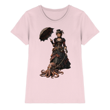Steampunk-Lady mit Oktopus - Ladies Premium Shirt