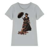 Steampunk-Lady mit Oktopus - Ladies Premium Shirt
