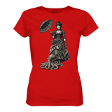 Steampunk-Lady mit Oktopus (sw) - Ladies Premium Shirt