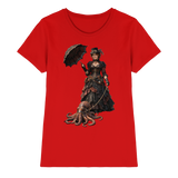 Steampunk-Lady mit Oktopus - Ladies Premium Shirt