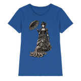 Steampunk-Lady mit Oktopus (sw) - Ladies Premium Shirt