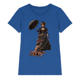 Steampunk-Lady mit Oktopus - Ladies Premium Shirt
